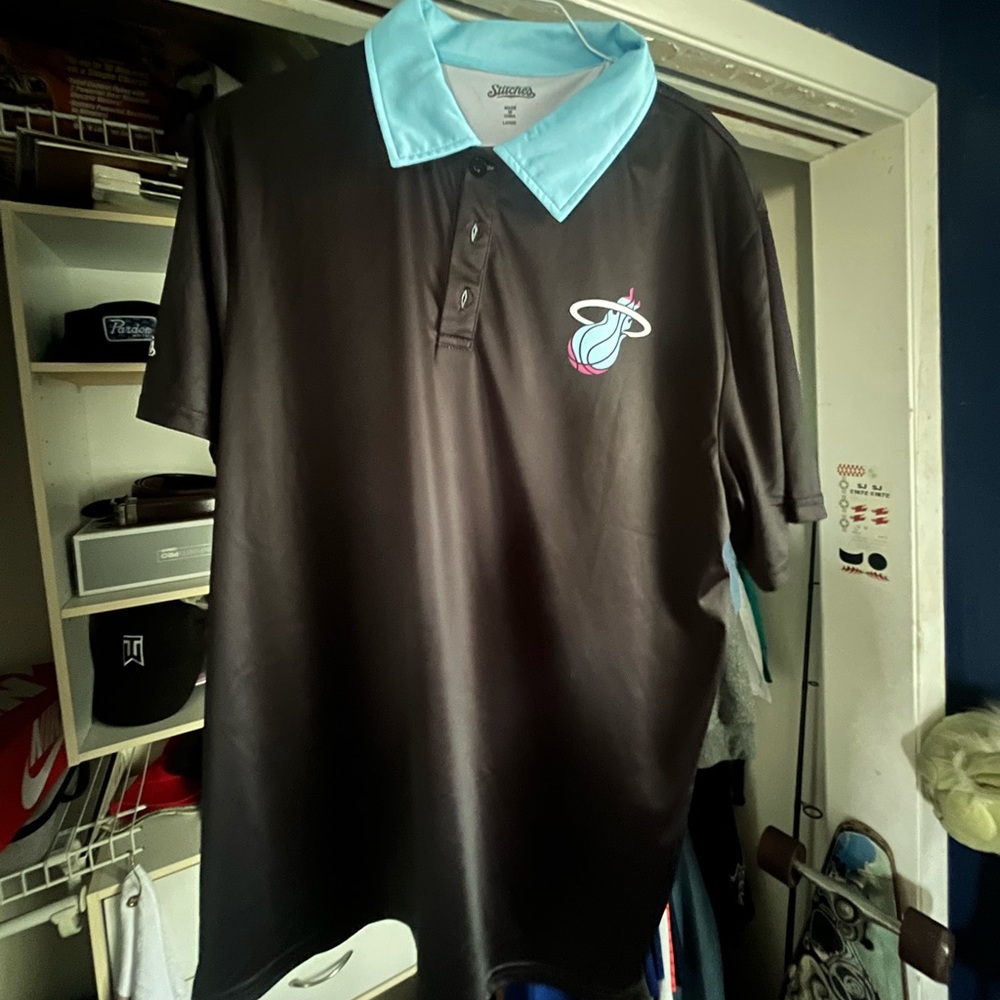 Miami Heat Vice Polo Brand New